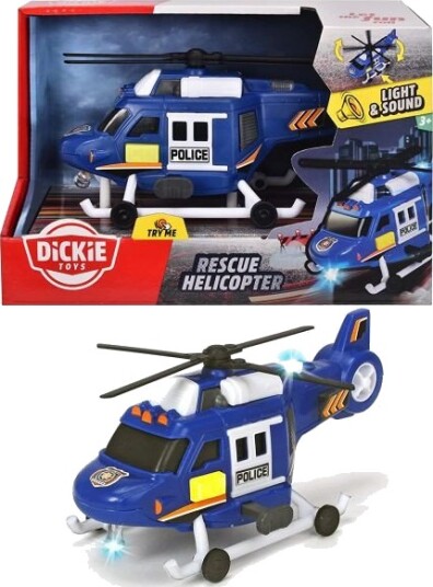 Dickie Toys Action Series Redningshelikopter Med Lys Og Lyd 18 Cm 3+ År
