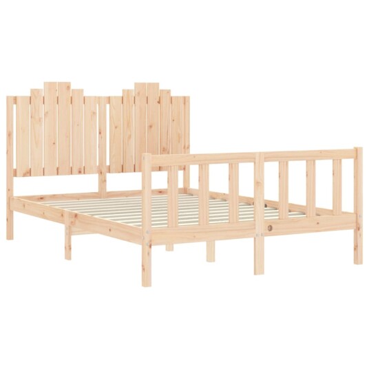 vidaXL Sengeramme med hodegavl 4FT6 double heltre 8720845974411
