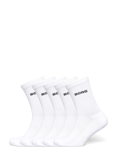 Björn Borg Essential Crew Sock 5P - White - 35-38