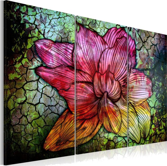 Bilde A Rainbow Hued Abstract Flower 60x40 Artgeist sp. z o. o.