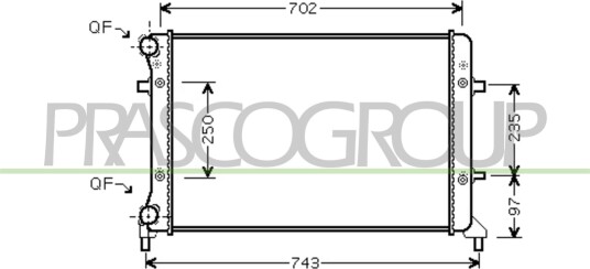 PRASCO AD320R012 Radiator motorkjøling