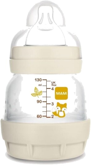 Mam Perfect Start Tåteflaske 130ml Fra 0 Mnd Beige