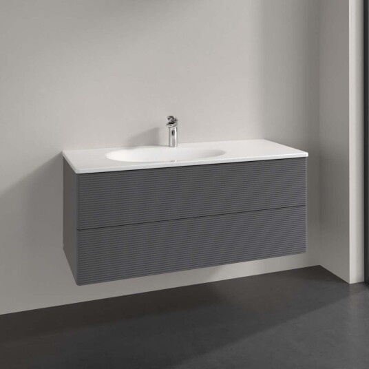 Villeroy & Boch  Antao Servantskap med 2 skuffer 118,8x49,2x50,4 cm u/lys Antrasitt