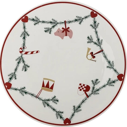 Bloomingville Yule Turntable - WHITE - Ø 35 cm