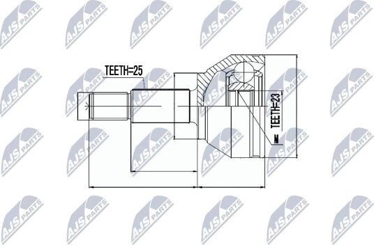 Nty Drivknute drivaksel NTY NPZ FR 019