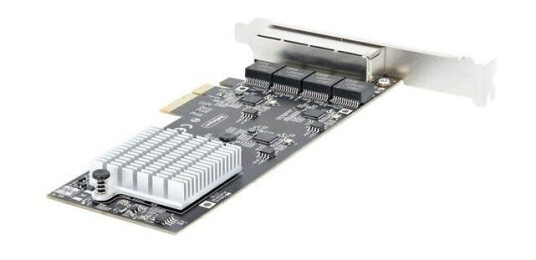 StarTech.com 4-Port 2.5Gbps NBASE-T PCIe Network Card Intel I225-V Chip Quad Port Computer Network Card Multi-Gigabit NIC PCI Express Server LAN Card