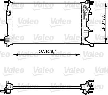 Radiator VALEO 735607 Radiator VALEO 735607