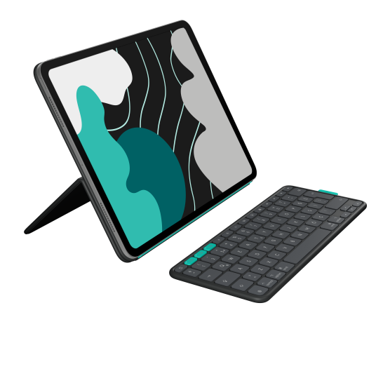 Logitech Flip Folio Tastatur for iPad Pro & Air 13" - Nordisk Svart - Trådløs Logitech Flip Folio Tastatur for iPad Pro & Air 13" - Nordisk Svart - Trådløs