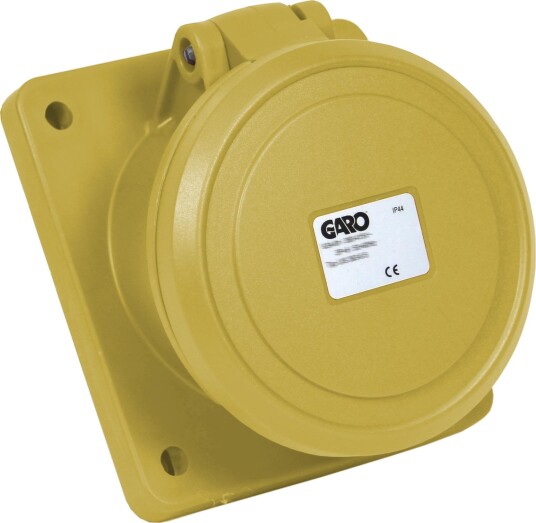 Garo Uis 463-4 S Paneluttak IP44, 5-Polet, 63 A, Skrå Gul, 4 H