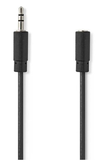 Nedis Stereo lydkabel 3,5 mm Han-Hun 5 m Nikkelbelagt Sort