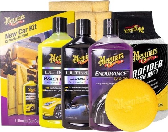 Meguiar's G3201EU Bilpleiesett (Brilliant Solutions) Inkl. Voks, Rengjøringsmidler og Mikrofiberhåndkle