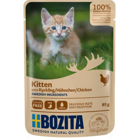 Bozita Kylling i Saus for Kattunger 85 g - Fullfôr Våtfôr Bozita Kylling i Saus for Kattunger 85 g - Fullfôr Våtfôr
