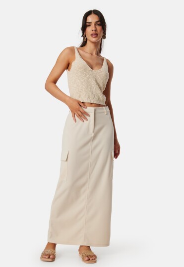 BUBBLEROOM Hilda Cargo Skirt Beige S