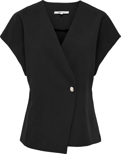 ONLY Onlyasmine S/S Asymmetric Shirt Tlr Black 38 ONLY Onlyasmine S/S Asymmetric Shirt Tlr Black 38