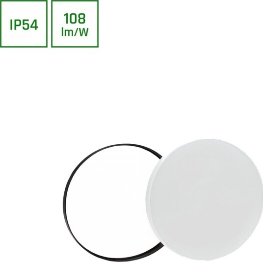 32W LED sensorlampe   IP54 3450lm 6000K kald hvit innebygd sensor   Dimbar : Ikke dimbar Kulør : Kald