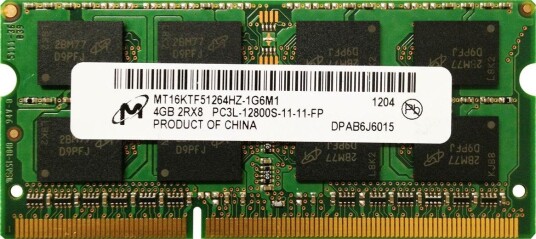 Micron 4GB DDR3L-1600 CL11 SO-DIMM 204-pin Non-ECC MT16KTF51264HZ-1G6M1