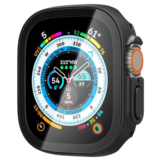Spigen Thin Fit 360 Deksel for Apple Watch Ultra 49mm med Skjermbeskytter Svart