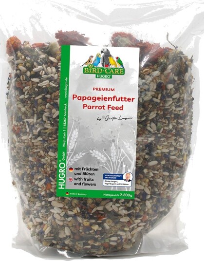Hugro Papegøyemat Med Frukt Og Blomster 2 X 2.8 kg