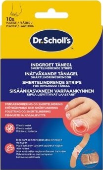 Dr. Scholl"s Smertelindrende strips for inngrodd tånegl - 10 stk Dr. Scholl"s Smertelindrende strips for inngrodd tånegl - 10 stk
