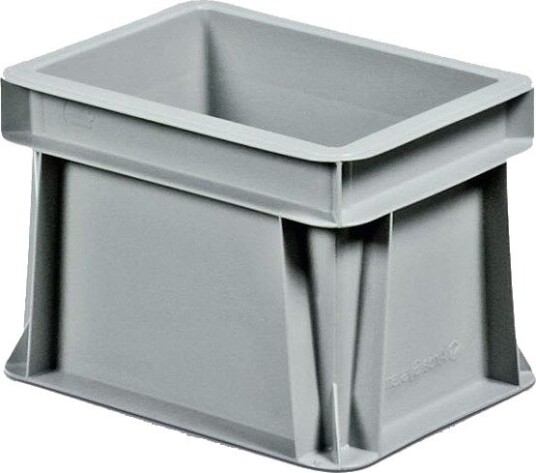 Schoeller Allibert Euroback 6496 Transportkasse grå, uten håndtakshull 200x150x145 mm, Garasjeinnredning & oppbevaring