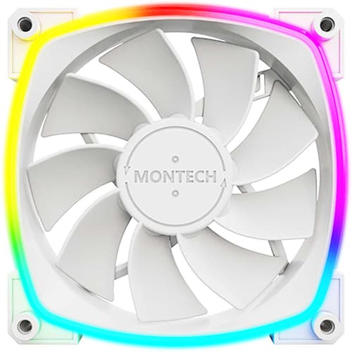 Montech RX120 PWM 120mm RGB Vifte - Reverse Flow Hvit Montech RX120 PWM 120mm RGB Vifte - Reverse Flow Hvit