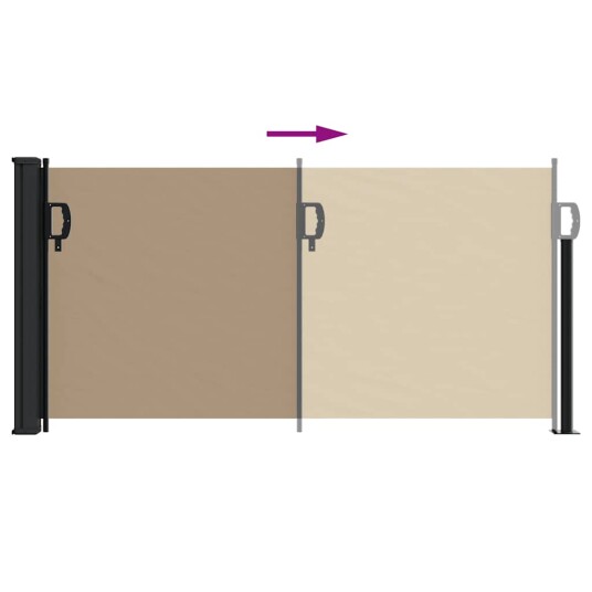  Uttrekkbar sidemarkise gråbrun 100x300 cm 4004274