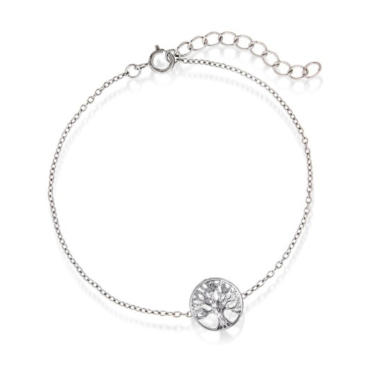Pan Jewelry, Armbånd i 925 sølv med zirkonia og livets tre