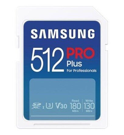 Samsung PRO Plus SD - 180 MB/s - 512GB Samsung PRO Plus SD - 180 MB/s - 512GB