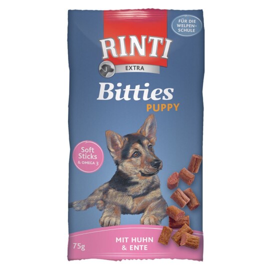 Rinti Extra Bitties Puppy Kylling 12 X 75 G (Kylling & And)
