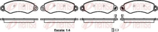 Bremseklosser sett REMSA 1255.02 Bremseklosser sett REMSA 1255.02