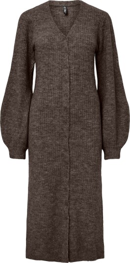 pieces - Midikjole Pcfaly Ls Knit Dress Bc - Brun
