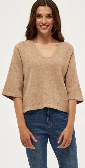 Peppercorn Rosalia 3/4 Ærme Pullover Beige XS Peppercorn Rosalia 3/4 Ærme Pullover Beige XS