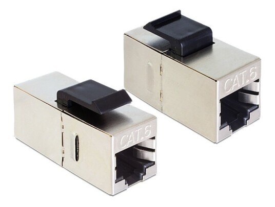 DeLOCK Keystone-modul, RJ45 hunn - RJ45 hunn, Cat6, skjermet, sølv