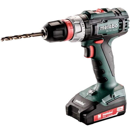 Metabo BS 18 L Quick Borskrutrekker med batteri og lader Maskiner Metabo BS 18 L Quick Borskrutrekker med batteri og lader Maskiner
