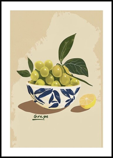 Bowl of Grapes Plakat / 50x70cm