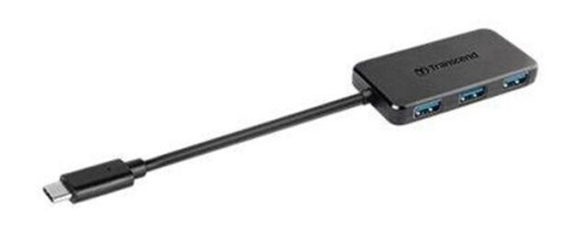 Transcend HUB2C USB-hub - 4 porter - Svart