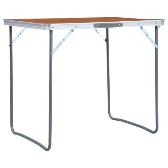 Sammenleggbart campingbord med metallramme 80x60 cm