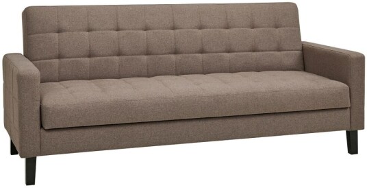 Elva sovesofa med oppbevaring brun.
