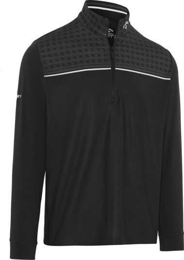 Callaway Odyssey Printed Block Pullover Svart Golfgenser herre Caviar XXX Large