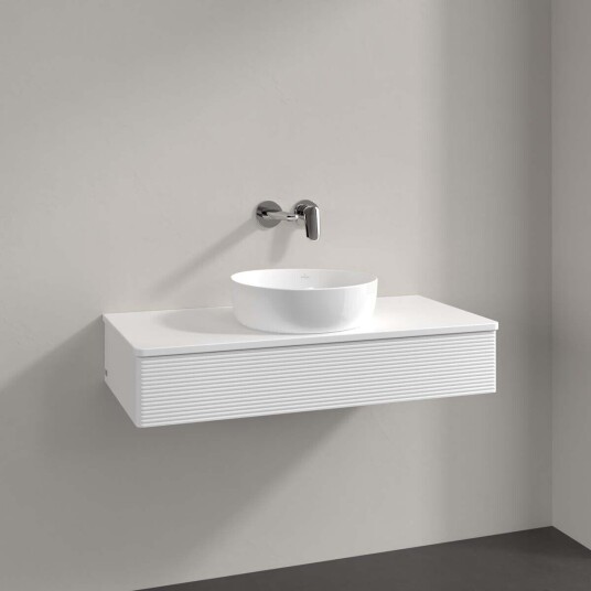 Villeroy & Boch Antao Servantskap med 1 skuff 100x50x19 cm m/lys Hvit Matt Villeroy & Boch Antao Servantskap med 1 skuff 100x50x19 cm m/lys Hvit Matt