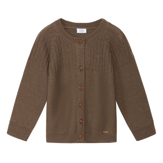 Hust and Claire   Cardigan Ull Ribbestrikket Coffee   74