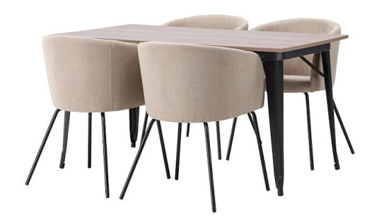 Spisegruppe Venture Home Tempe 140 cm med 4 Berit Stoler Spisegruppe Venture Home Tempe 140 cm med 4 Berit Stoler