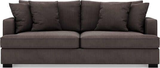 Rossita 3 seters Dyp Sofa i Kordfløyel Mørkegrå