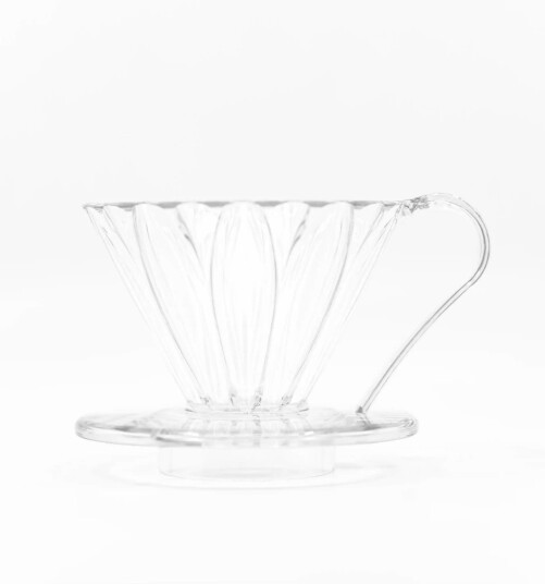 Cafec Triton Flower Dripper - 01 (1-2 cups) , Clear