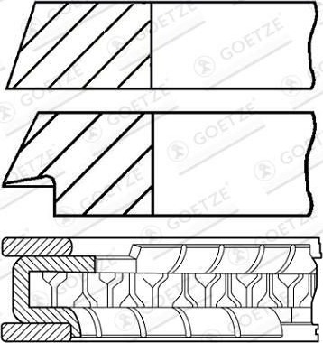 Stempelringsett GOETZE ENGINE 08-101200-00 Stempelringsett GOETZE ENGINE 08-101200-00