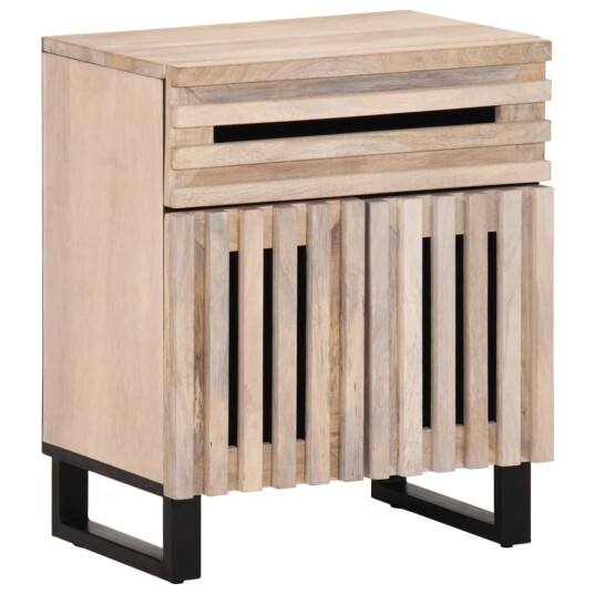 Nattbord 50x34x60 cm grovt heltre mangotre 377491