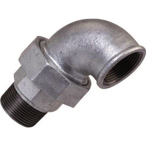 Galvanisert vinkelunion muffe/nippel 3/4"