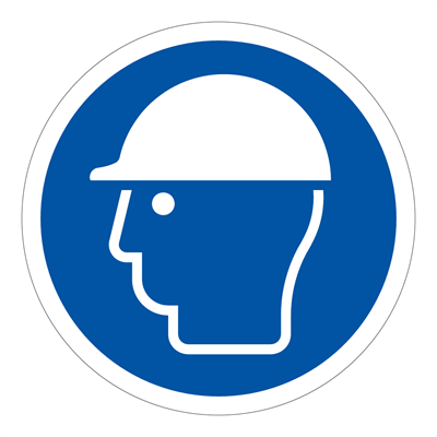 Jo Safety Hjelm påbudt skilt Plast Ø 100 mm P252PL Jo Safety Hjelm påbudt skilt Plast Ø 100 mm P252PL