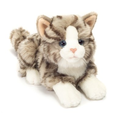 Teddy HERMANN Katt som ligger grå 20 cm Teddy HERMANN Katt som ligger grå 20 cm