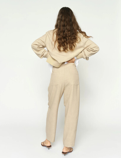 MOS MOSH Mmleysa Flair Pant Beige 44 Short MOS MOSH Mmleysa Flair Pant Beige 44 Short